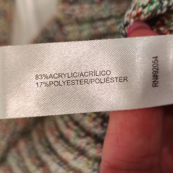 EMILY ROSE COWL NECK SWEATHER WOMENS SMALL SPECKLED COLORFUL COZY SLOUCHY - Picture 6 of 6